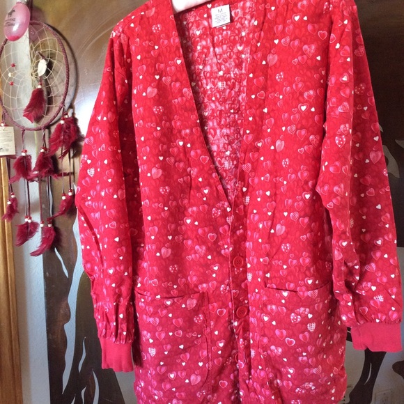 ❤️S.C.R.U.B.S. ❤️ Valentine Scrub Jacket sz M - Picture 3 of 8